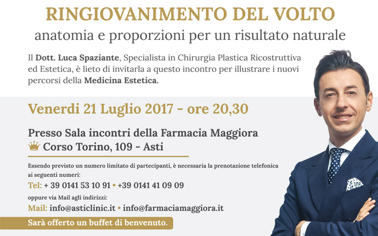 Ringiovanimento del volto – 21 luglio 2017